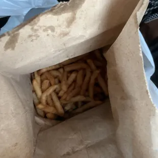 Fries in a bag ugh nasty