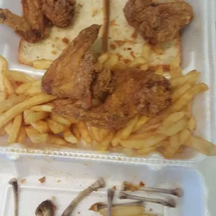 Fried chicken. So good started eating before pic