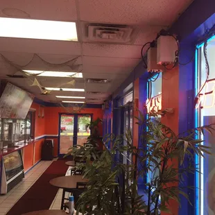 the inside of a restaurant