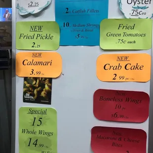 Side menu board