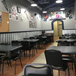 Inside seating area