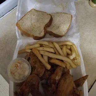6 piece wing dinner