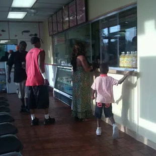 a man and a woman and a child