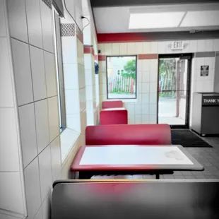 the inside of a restaurant