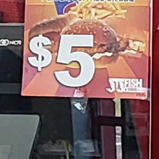 a sign for a sandwich