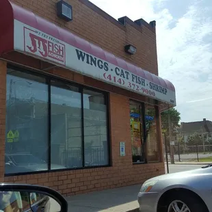 the front of a restaurant