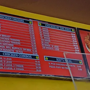 the menu