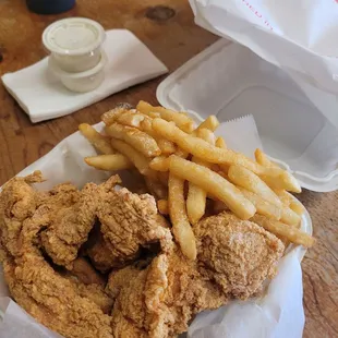 Small order of Chicken tenders for $14.