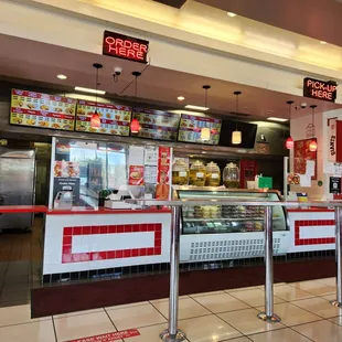 the inside of a restaurant