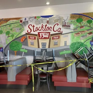 3/16/2021:  JJ Fish And Chicken&apos;s Interior Mural.