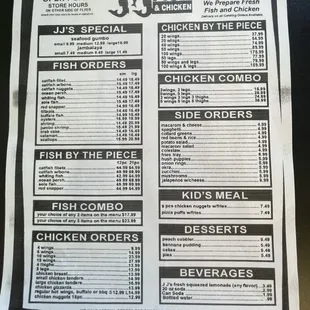 Menu - October 2024