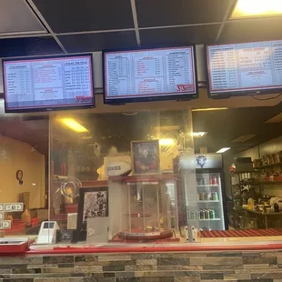 the menus of the restaurant