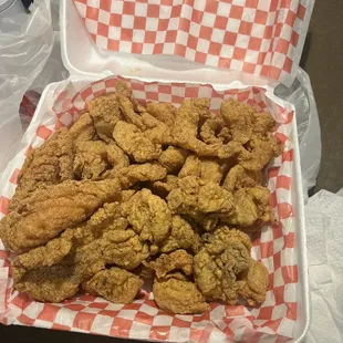 Combo 24 catfish/red snapper. Shrimp and oysters