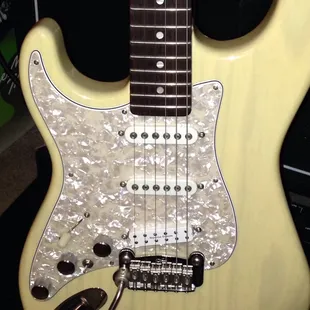 Custom pick guard and Seymour Duncan installed on my G&amp;L S-500. Thanks John!