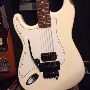 The guitar John worked on.