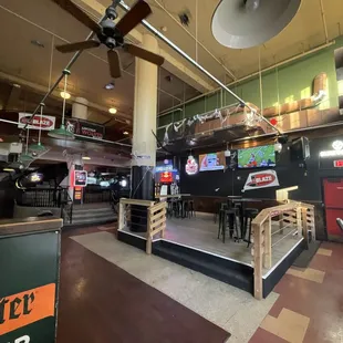 the inside of a restaurant