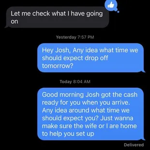 Josh flaking on me on the 4th of July