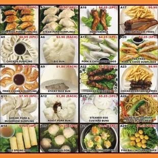 a variety of asian food items