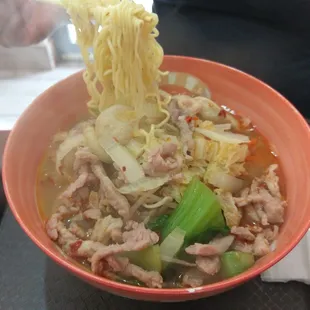 August 26 2018; Big Bowl w. pork and fish balls ($8.50).