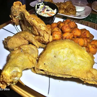 4 piece Broasted Chicken Meal. Opted with Sweet Tator Tots.