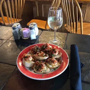 Rosemary shrimp bruschetta