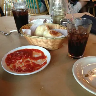 Garlic knots and marinara.