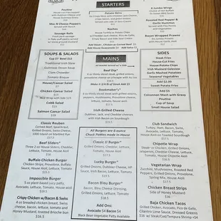 Regular Menu