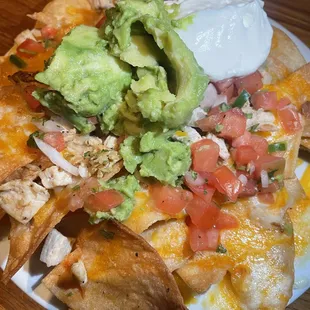 chicken nachos, quality wasn&apos;t that great and cheese was questionable