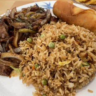 The flavor of the Mongolian Beef was unreal.