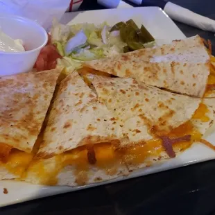Shrimp quesadilla...very greasy but yummy