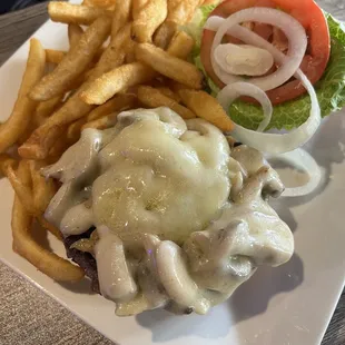 Mushroom Swiss Burger
