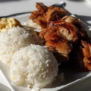 Katsu and BBQ chicken