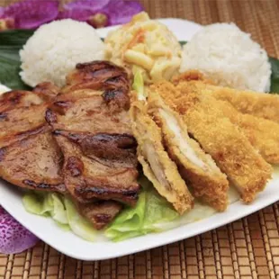 Bbq chicken and chicken Katsu