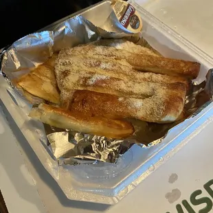 a tray of food on a table