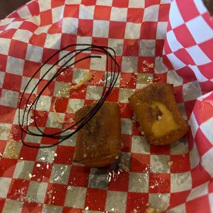 a basket of food on a table