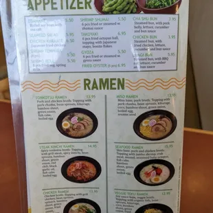 Appetizers and ramen
