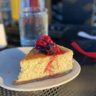 Cheesecake made by the owners