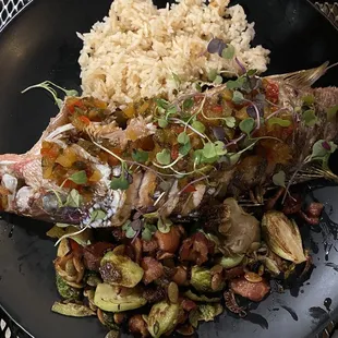 Special of the day &quot;Snapper with brussel sprouts &quot;