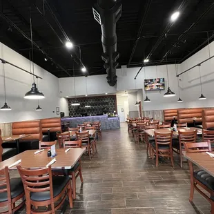 the dining area of a restaurant