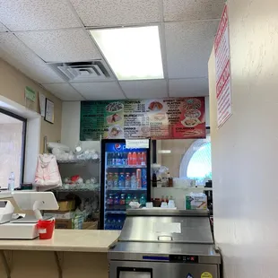 Menu and register area. Very Small place, nice!