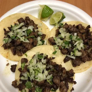 beef or Assada tacos (sorry for my spelling)