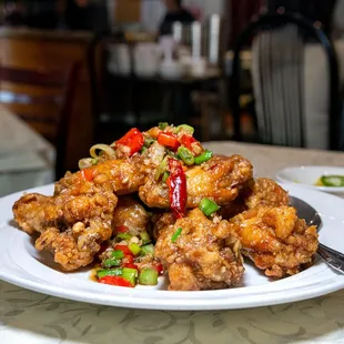 double fried Korean fried chicken, garlic flavor $20