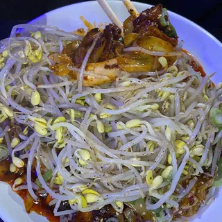 Pork Belly With Squid and Bean Sprouts