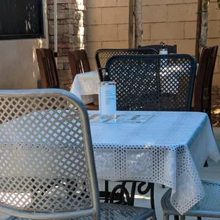 Impressive. Each table had a menu and hand sanitizer ready for immediate use.