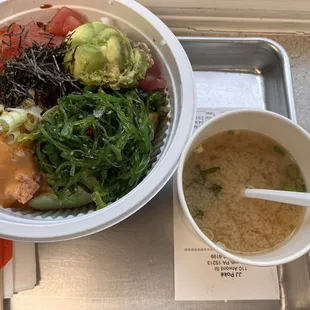 Aloha Bowl and Miso Soup