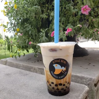 Brown Sugar Boba and Grass Jelly Milk