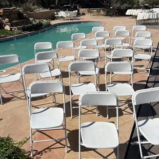 Chair rental setup.