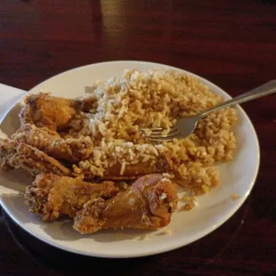 Rice and chicken is so delicious