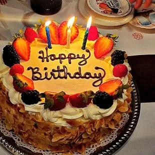 They do Birthday cakes! Strawberry Mounier is one. So light and will make me return for other cakes for sure..