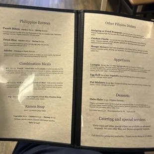 Menu inside